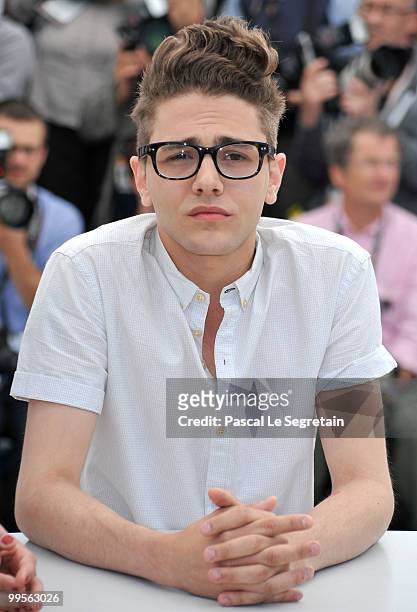 Director and actor Xavier Dolan attends the "Heartbeats" Photocall at the Palais des Festivals during the 63rd Annual Cannes Film Festival on May 15,...