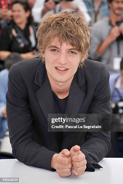 Actor Niels Schneider attends the "Heartbeats" Photocall at the Palais des Festivals during the 63rd Annual Cannes Film Festival on May 15, 2010 in...