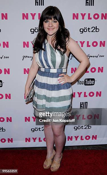 Actress Madeleine Martin arrives at NYLON Magazine's May Issue Young Hollywood Launch Party at The Roosevelt Hotel on May 12, 2010 in Hollywood,...