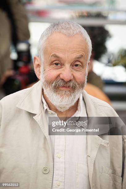 Director Mike Leigh attends the 'Another Year' Photo Call held at the Palais des Festivals during the 63rd Annual International Cannes Film Festival...