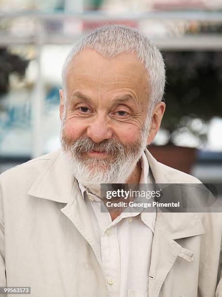 Director Mike Leigh attends the 'Another Year' Photo Call held at the Palais des Festivals during the 63rd Annual International Cannes Film Festival...