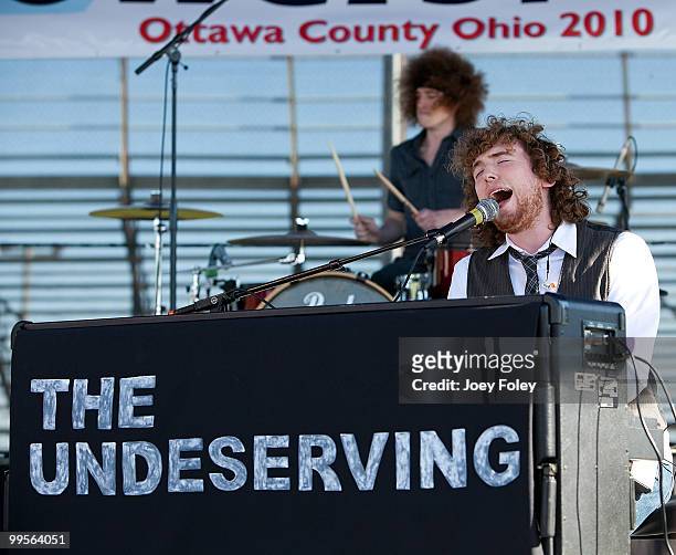 The Undeserving performs during Crystal Bowersox "American Idol" homecoming parade and performance at the Ottawa County Fairgrounds on May 14, 2010...