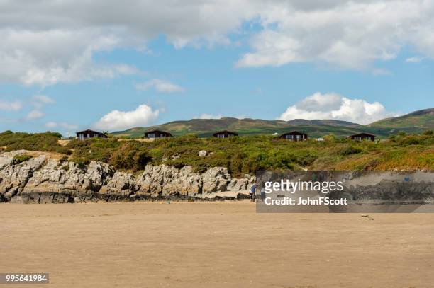 members of the public on a scottish beach - johnfscott stock pictures, royalty-free photos & images