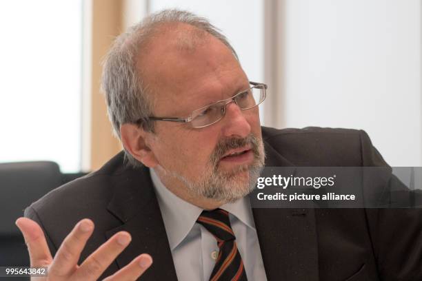 Heinz-Peter Meidinger, federal chairman of the German Association of Philologists and principal of the Robert Koch Secondary School, photographed...