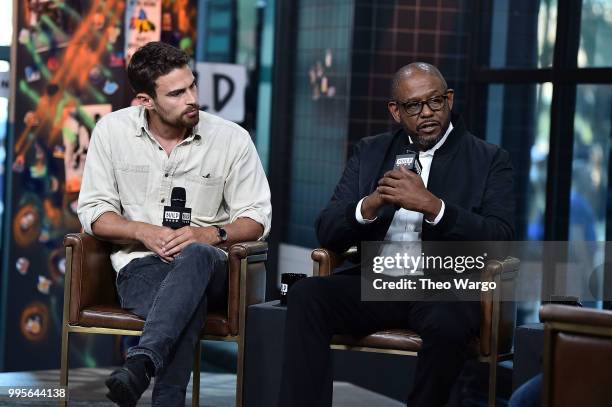 Theo James and Forest Whitaker visit Build at Build Studio on July 10, 2018 in New York City.