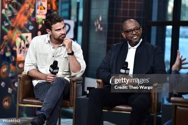 Theo James and Forest Whitaker visit Build at Build Studio on July 10, 2018 in New York City.