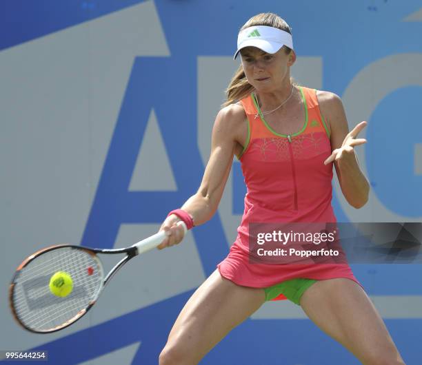 Daniela Hantuchova of Slovakia in action during day 5 of the AEGON Classic at the Edgbaston Priory Club in Birmingham on June 10, 2011.