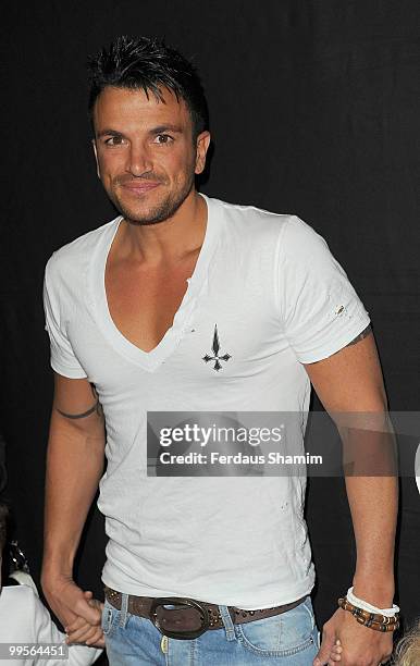Peter Andre attends the UK film premiere of 'Bob The Builder: The Legend Of The Golden Hammer' at Vue Leicester Square on May 15, 2010 in London,...