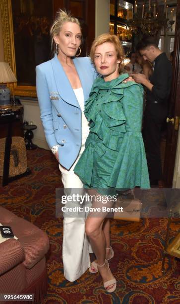 Olivia Buckingham and Camilla Rutherford attend a private dinner hosted by Delvaux and British Vogue to celebrate Delvaux's New Bond Street store at...