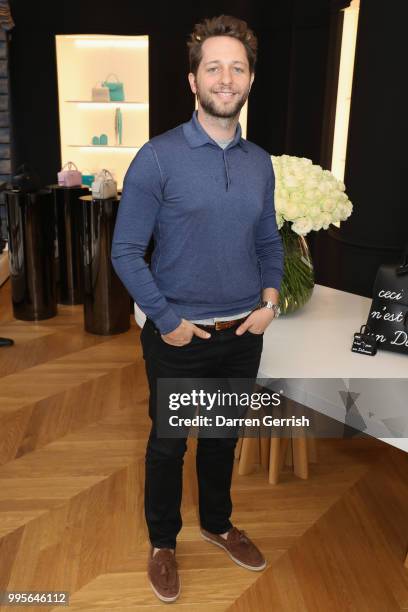 Derek Blasberg attends the Delvaux and British Vogue exclusive dinner on July 10, 2018 in London, England.