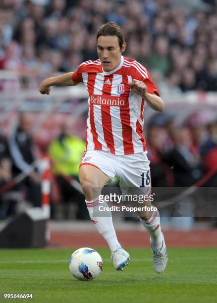 Dean Whitehead of Stoke City during the UEFA Europa League play-off 2nd leg match between Stoke City and FC Thun at the Britannia Stadium in...