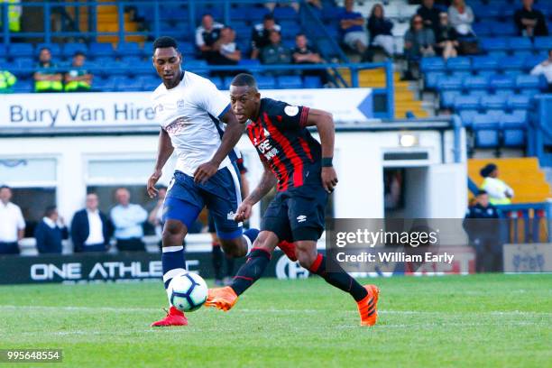 Rajiv van La Parra of Huddersfield Town during the Pre-Season Friendly match between Bury and Huddersfield Town during the pre season friendly...