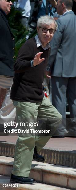 Woody Allen arriving at the Palais de festival on May 15, 2010 in Cannes, France.