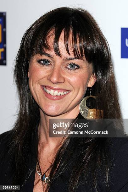 Jill Halfpenny attends the UK film premiere of 'Bob The Builder: The Legend Of The Golden Hammer' at Vue Leicester Square on May 15, 2010 in London,...