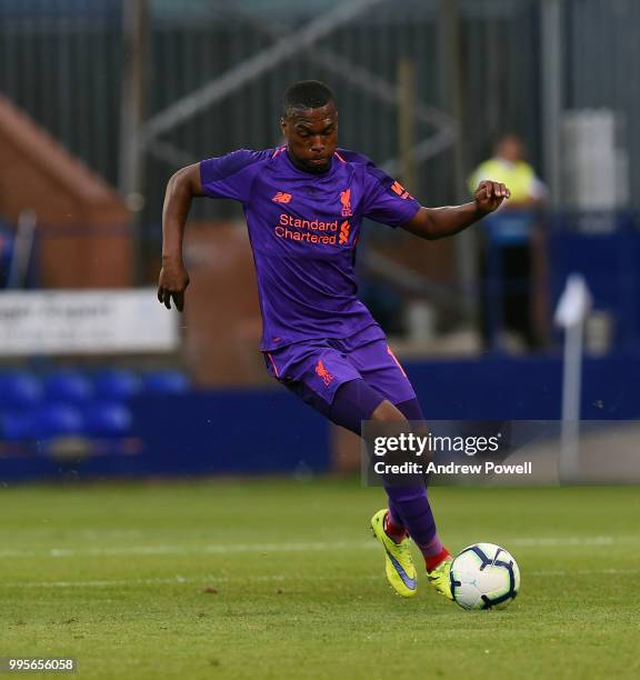 Daniel Sturridge of Liverpool during the pre-season friendly match between Tranmere Rovers and Liverpool at Prenton Park on July 10, 2018 in...