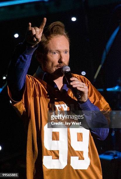 Conan O'Brien performs his "Legally Phohibited From Being Funny On Television" Tour at the Austin Music Hall on May 14, 2010 in Austin, Texas.