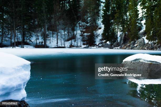 lac vert - passy - vert stock pictures, royalty-free photos & images