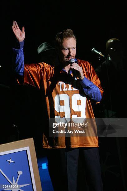 Conan O'Brien performs his "Legally Phohibited From Being Funny On Television" Tour at the Austin Music Hall on May 14, 2010 in Austin, Texas.