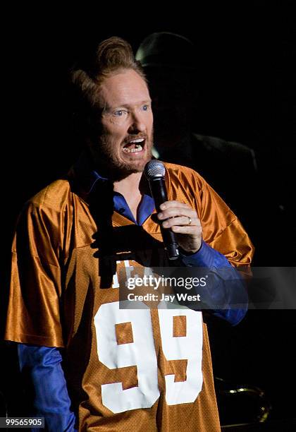 Conan O'Brien performs his "Legally Phohibited From Being Funny On Television" Tour at the Austin Music Hall on May 14, 2010 in Austin, Texas.