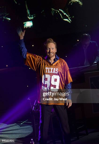 Conan O'Brien performs his "Legally Phohibited From Being Funny On Television" Tour at the Austin Music Hall on May 14, 2010 in Austin, Texas.