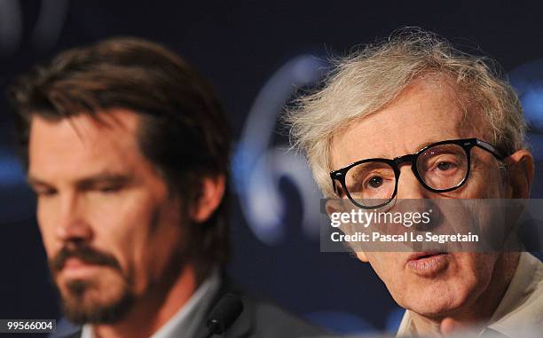 Director Woody Allen attends the "You Will Meet A Tall Dark Stranger" press conference at the Palais des Festivals during the 63rd Annual Cannes Film...