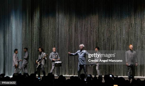 David Byrne performs in concert at Las Noches del Botanico 2018 festival on July 10, 2018 in Madrid, Spain.