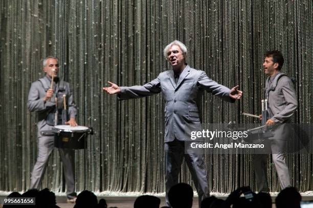 David Byrne performs in concert at Las Noches del Botanico 2018 festival on July 10, 2018 in Madrid, Spain.