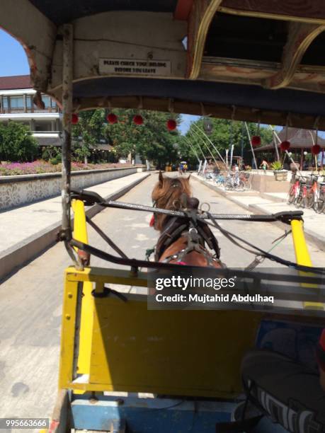 transportation in gili trawangan - gili trawangan stockfoto's en -beelden