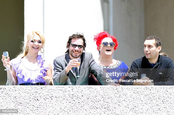 Actress Julie Atlas Muz, Director Mathieu Almaric, actress Linda Marraccini and guest sighting during the 63rd Annual Cannes Film Festival on May 15,...