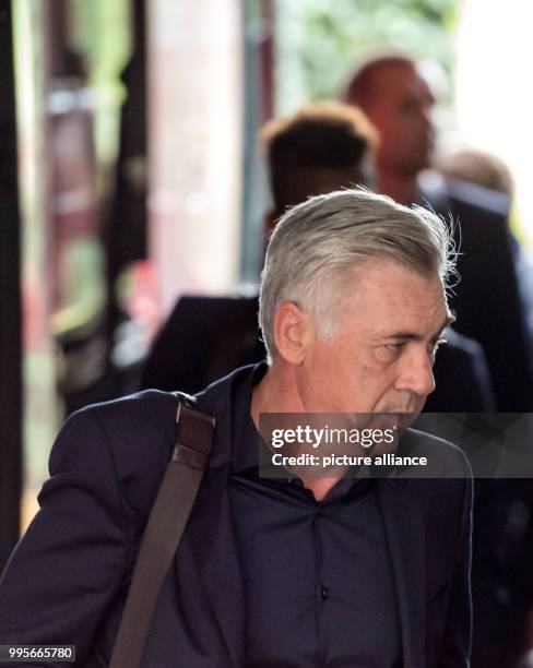 Bayern Munich's head coach Carlo Ancelotti arrives at the team premises at the Saebener Street in Munich, Germany, 28 September 2017. FC Bayern...