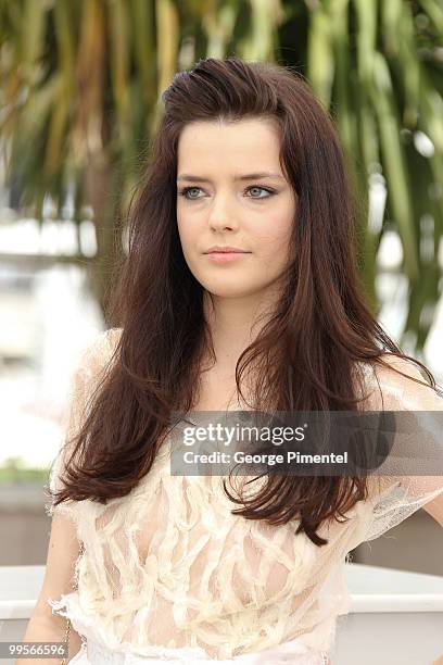 Actress Roxane Mesquida attends the 'Kaboom' Photo Call held at the Palais des Festivals during the 63rd Annual International Cannes Film Festival on...