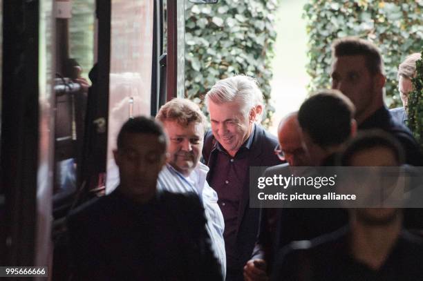 Bayern Munich's head coach Carlo Ancelotti arrives at the team premises at the Saebener Street in Munich, Germany, 28 September 2017. FC Bayern...