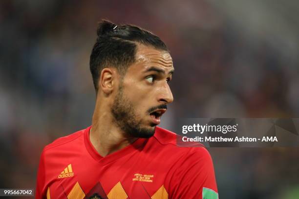 Nacer Chadli of Belgium during the 2018 FIFA World Cup Russia Semi Final match between Belgium and France at Saint Petersburg Stadium on July 10,...