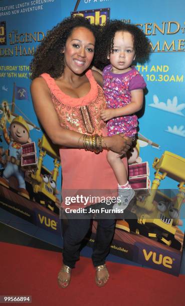 Danielle Brown attends the UK film premiere of 'Bob The Builder: The Legend Of The Golden Hammer' at Vue Leicester Square on May 15, 2010 in London,...