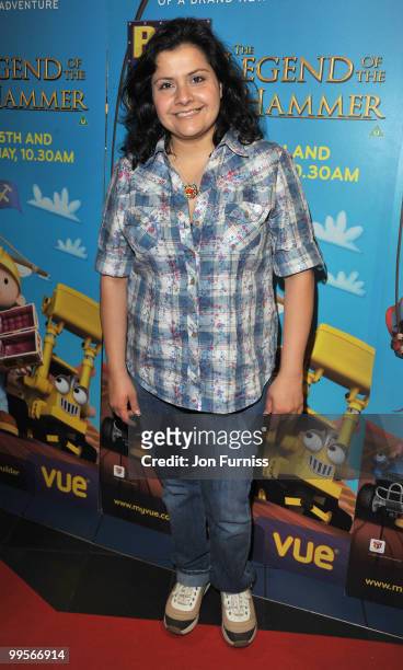 Nina Wadia attends the UK film premiere of 'Bob The Builder: The Legend Of The Golden Hammer' at Vue Leicester Square on May 15, 2010 in London,...