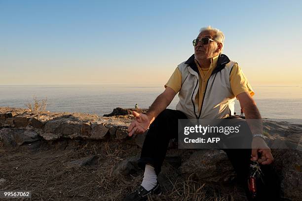 Treasure hunter Ruben Collado speaks next to the place were the British 64-cannon ship Lord Clive was sunk in 1763 under fire of the Spanish land...