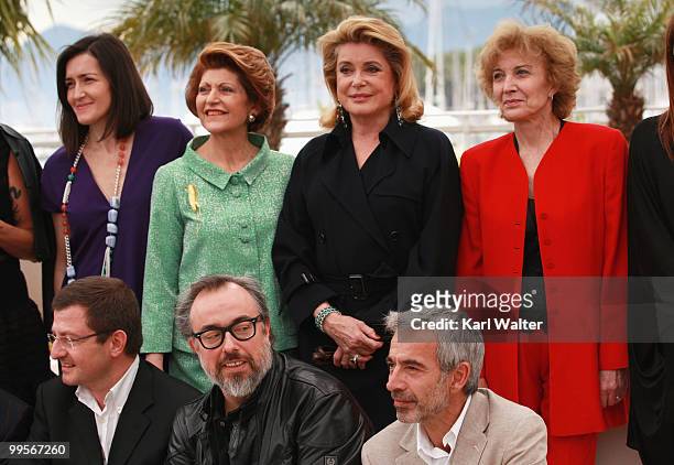 Angeles Gonzales Sinde, guest, Catherine Deneuve and Maria Luisa Paredes Alejandro De La Iglesia attends the "Homage To The Spanish Cinema" photocall...