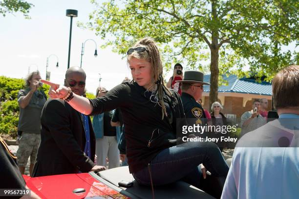 Crystal Bowersox attends her "American Idol" homecoming parade on May 14, 2010 in Toledo, Ohio.