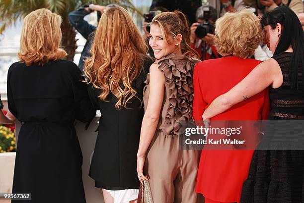 Actress Catherine Deneuve, Pilar Lopez De Ayala, Elsa Pataky, guest and Rossy De Palma attend the "Homage To The Spanish Cinema" photocall at the...