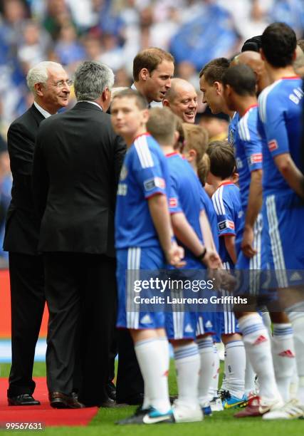 Prince William meets Chelsea Captain John Terry prior to the FA Cup sponsored by E.ON Final match between Chelsea and Portsmouth at Wembley Stadium...