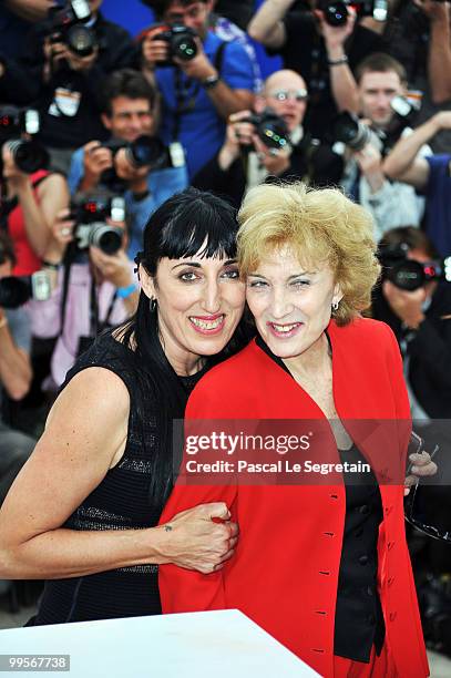 Actress Rossy De Palma and Maria Luisa Paredes attend the "Homage To The Spanish Cinema" photocall at the Palais des Festivals during the 63rd Annual...