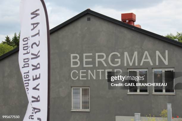 The Bergman Center, an exhibition and conference structure, is pictured on June 18, 2018 on Faro, Sweden, an island in the Baltic sea where Swedish...