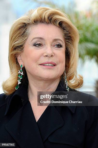 Actress Catherine Deneuve attends the Homage to Spanish Cinema Photo Call held at the Palais des Festivals during the 63rd Annual International...