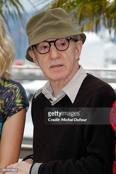 Woody Allen attends the 'You Will Meet A Tall Dark Stranger' Photocall at the Palais des Festivals during the 63rd Annual Cannes Film Festival on May...