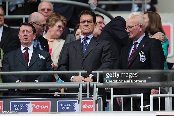 England Manager Fabio Capello looks on during the FA Cup sponsored by E.ON Final match between Chelsea and Portsmouth at Wembley Stadium on May 15,...