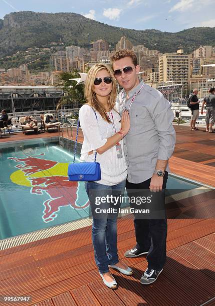 Holly Valance and Nick Candy attend the Red Bull Formula 1 Energy Station on May 15, 2010 in Monaco, France.