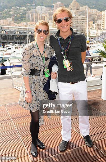 Princess Beatrice and Dave Clark attend the Red Bull Formula 1 Energy Station on May 15, 2010 in Monaco, France.