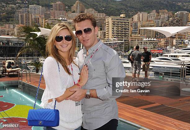 Holly Valance and Nick Candy attend the Red Bull Formula 1 Energy Station on May 15, 2010 in Monaco, France.