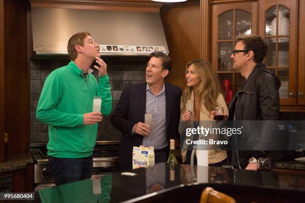 What Da Fuskie" Episode 508 -- Pictured: Austen Kroll, Thomas Ravenel, Ashley Jacobs, Whitney Sudler-Smith --