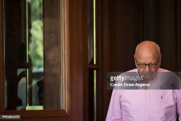 Rupert Murdoch, chairman of News Corp and co-chairman of 21st Century Fox, arrives at the Sun Valley Resort of the annual Allen & Company Sun Valley...